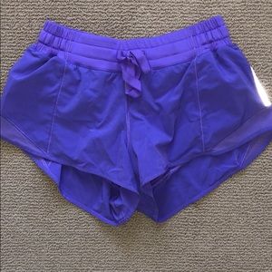 Purple Lululemon Hotty Shorts